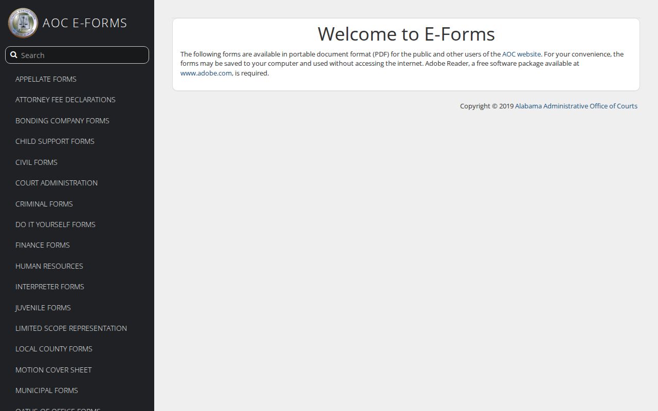 Wilcox County Circuit Clerk Alabama court e-forms