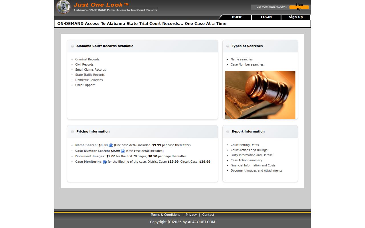 Wilcox County court records Alacourt ACCESS portal