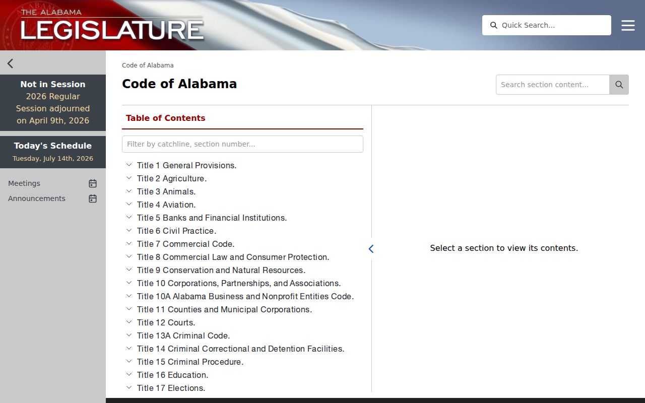 Wilcox County court records official Code of Alabama
