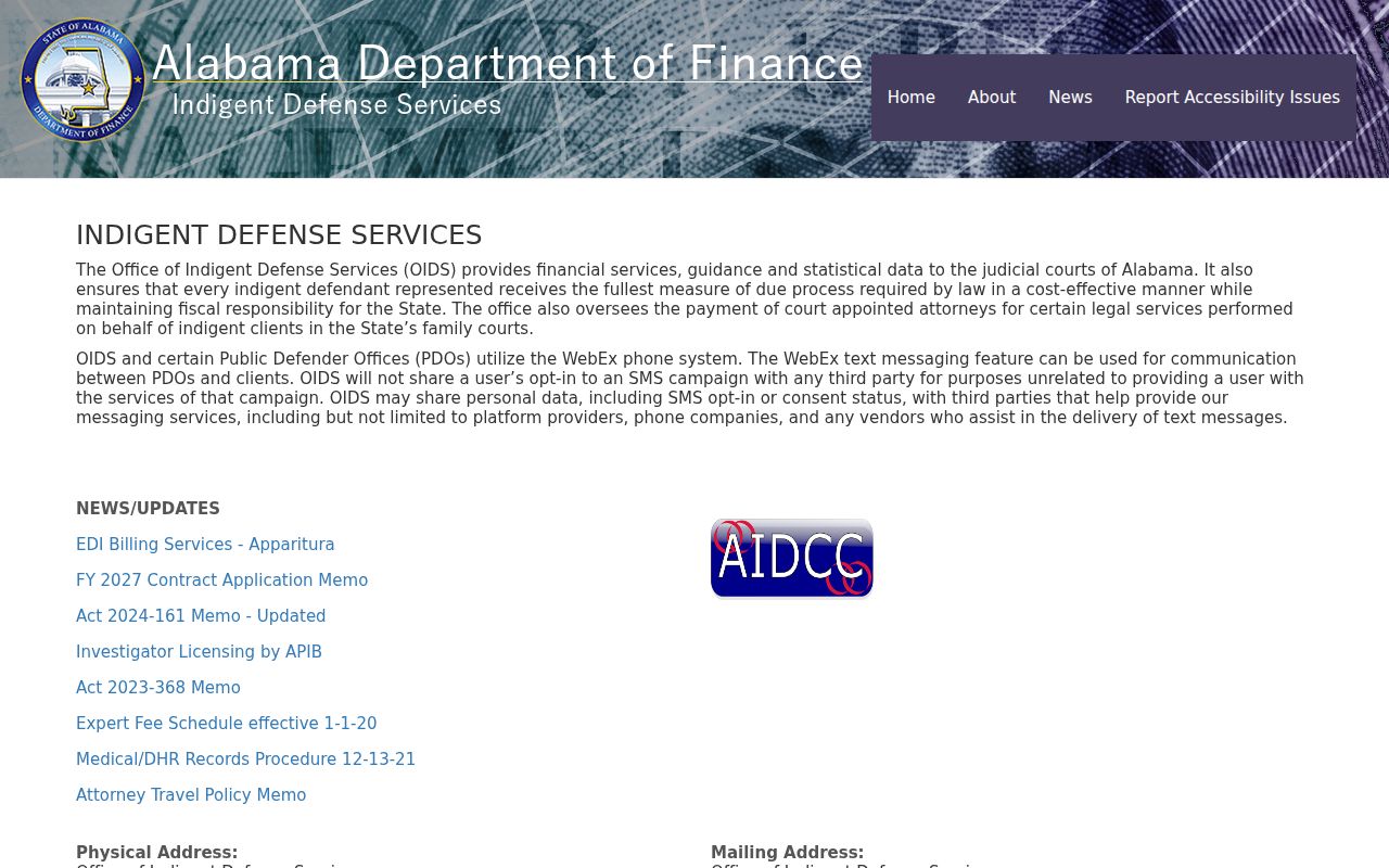 Wilcox County criminal court records Alabama indigent defense services