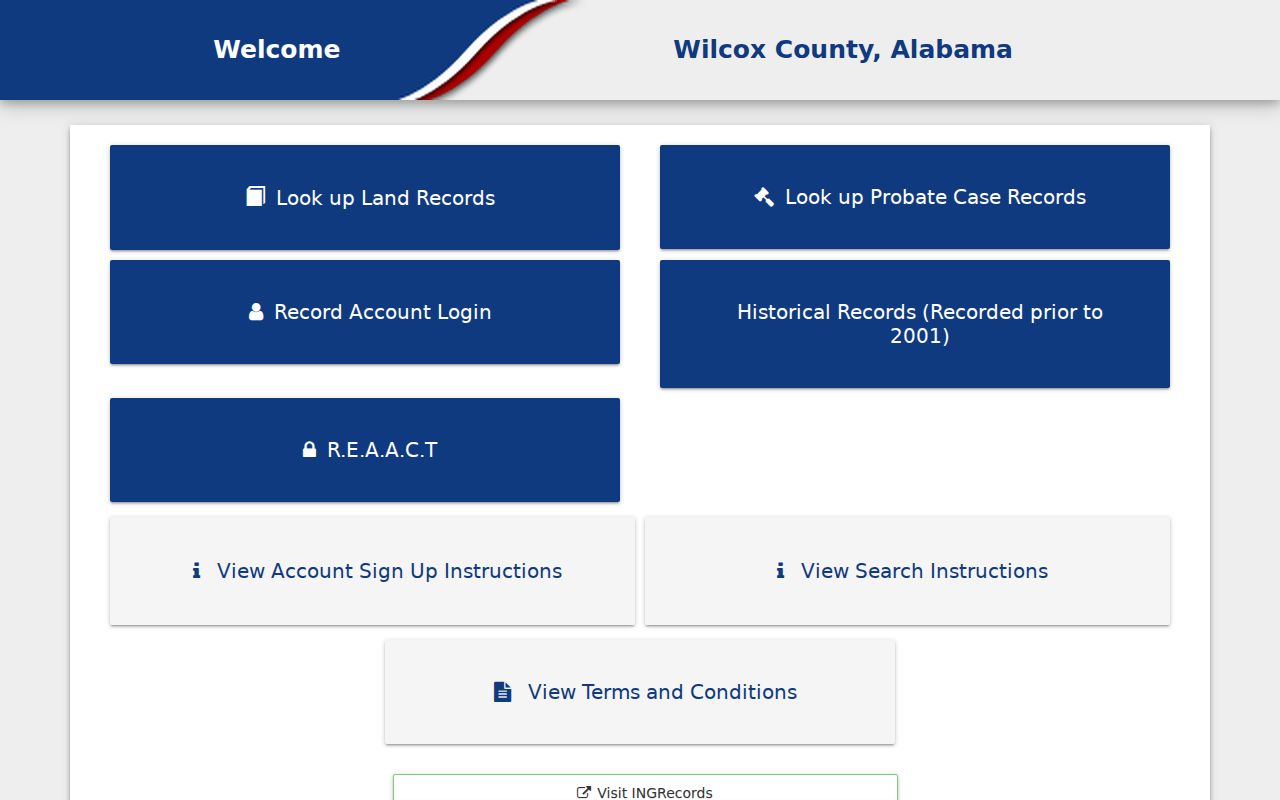 Wilcox County probate records online services portal